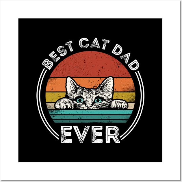 Best Cat Dad Ever Wall Art by monolusi